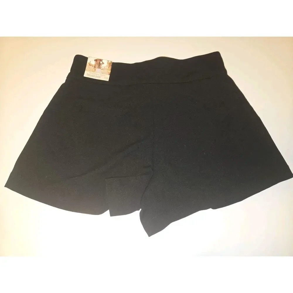Sincerely Jules Women’s Trouser Shorts 7/28 Black High Rise Dress Shorts NWT